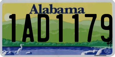 AL license plate 1AD1179