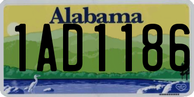 AL license plate 1AD1186