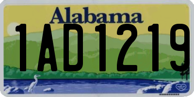 AL license plate 1AD1219