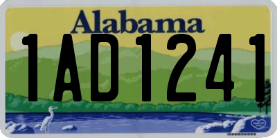 AL license plate 1AD1241