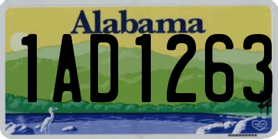 AL license plate 1AD1263