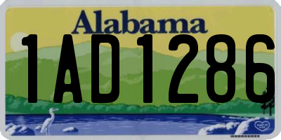 AL license plate 1AD1286