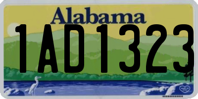 AL license plate 1AD1323