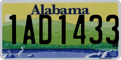 AL license plate 1AD1433