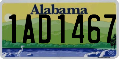 AL license plate 1AD1467