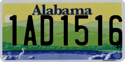 AL license plate 1AD1516