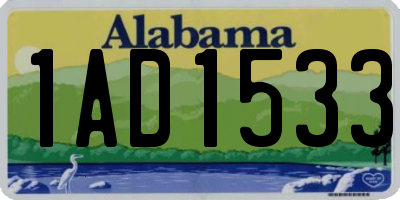 AL license plate 1AD1533