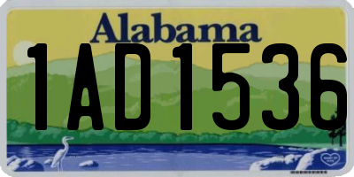 AL license plate 1AD1536
