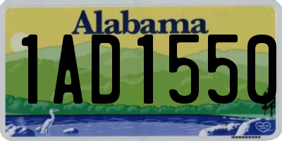 AL license plate 1AD1550