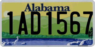 AL license plate 1AD1567