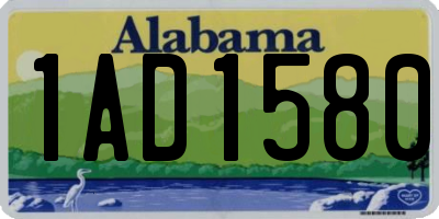 AL license plate 1AD1580