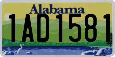 AL license plate 1AD1581