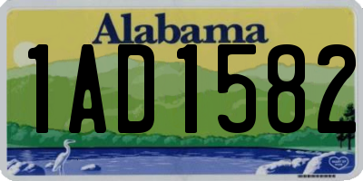 AL license plate 1AD1582