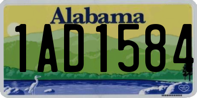 AL license plate 1AD1584
