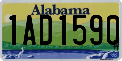 AL license plate 1AD1590