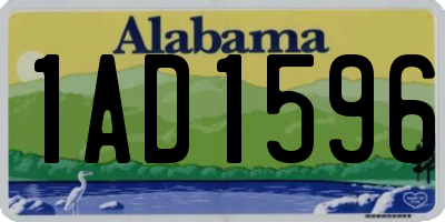 AL license plate 1AD1596