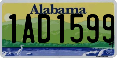 AL license plate 1AD1599
