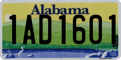 AL license plate 1AD1601