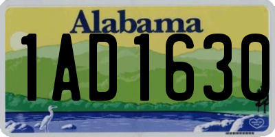 AL license plate 1AD1630