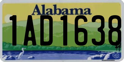 AL license plate 1AD1638