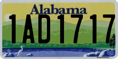 AL license plate 1AD1717