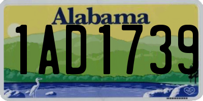 AL license plate 1AD1739