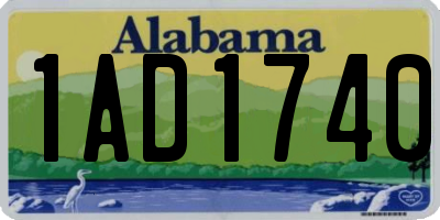 AL license plate 1AD1740