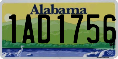 AL license plate 1AD1756