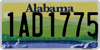 AL license plate 1AD1775