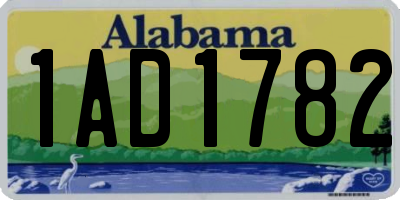 AL license plate 1AD1782