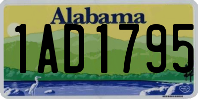 AL license plate 1AD1795