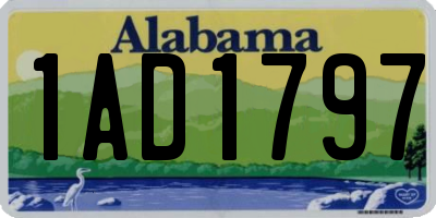 AL license plate 1AD1797