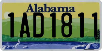 AL license plate 1AD1811