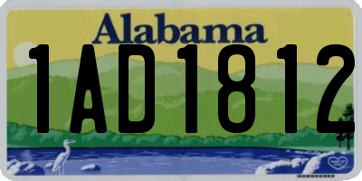 AL license plate 1AD1812