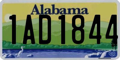 AL license plate 1AD1844