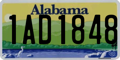 AL license plate 1AD1848