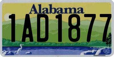 AL license plate 1AD1877