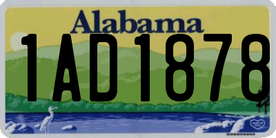 AL license plate 1AD1878