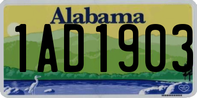 AL license plate 1AD1903