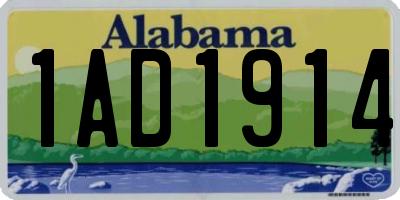 AL license plate 1AD1914