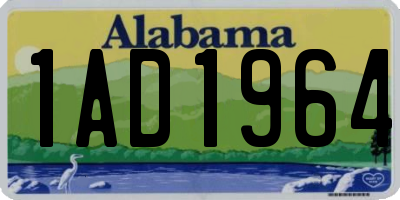 AL license plate 1AD1964