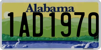 AL license plate 1AD1970