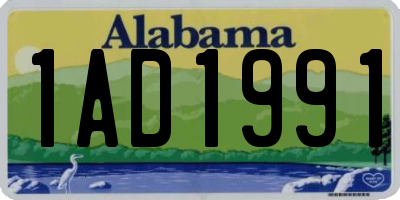 AL license plate 1AD1991