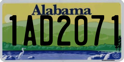 AL license plate 1AD2071