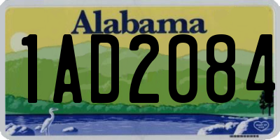 AL license plate 1AD2084
