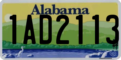 AL license plate 1AD2113