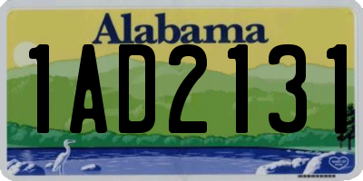 AL license plate 1AD2131