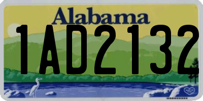 AL license plate 1AD2132