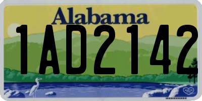 AL license plate 1AD2142