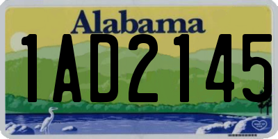 AL license plate 1AD2145